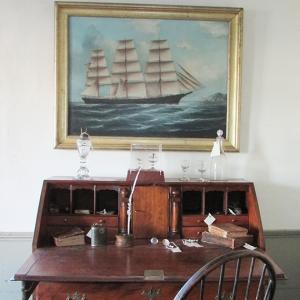 A painting of Josephus, built by Ebenezer Haggett of Newcastle in 1876. This painting is on display in the parlor of the Chapman-Hall House. (Photo courtesy Lincoln County Historical Association)