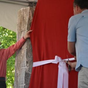 The revised "Come Spring" historical map of the common is unveiled during a ceremony, July 18, 2025. (Photo by Sarah Thompson)