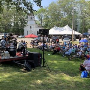 Debbie Myers performs for a crowd at North Nobleboro Day. (Photo courtesy Hilary Petersen, Secretary North Nobleboro Community Association) 