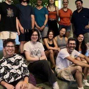 Cast and crew of the musical, “If a Tree Falls.” L top to R bottom: Vin Phelps Sholtz, Jack Conway, Sarah Wilcox-Hughes, Ava Trout, Etta Hughes, Neil Jacobs, Maria Jacobs, Malaya Moores, Isla Hughes, Allison Pyo, Mo Lotman, and Armonie Cohen-Salal (Photo courtesy Sasha Kutsy)