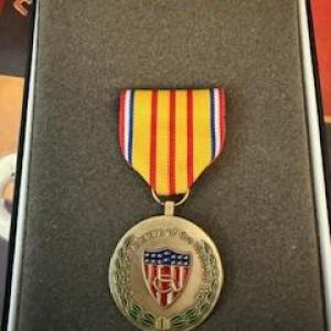 A medal that Danny received from his time in the Navy. (Photo courtesy Danny Swindler/Dawn Bailey)