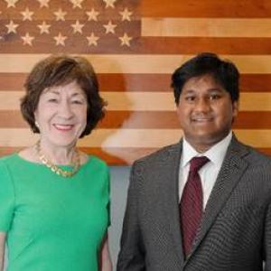 U.S. Senator Susan Collins and Charles Jagger. (Photo courtesy office of U.S. Senator Susan Collins)