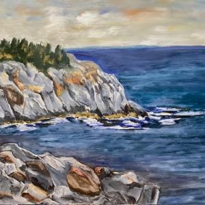Monhegan Winter, oil. (Photo courtesy Jean Kigel)