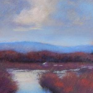 Janalee Welch, Evening Marsh #1,  Pastel (Image courtesy Rockland Main Street)