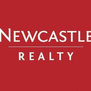 Red Background with White Letters that say Newcastle Realty