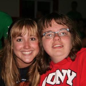 (Then) Addie Bowden of Augusta (R) and Shea Braumuller (L - from Texas). (Photo courtesy Pine Tree Camp)