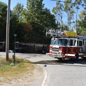 View of the scene from the Burkettville Road side of the intersection. (Photo by Sarah Thompson)