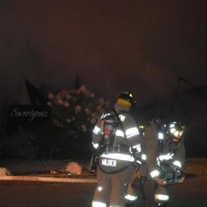 The structure housing Sweetgrass winery and distillery in Union was destroyed by fire early Monday morning, Sept. 15, 2025. (Photo by Sarah Thompson)