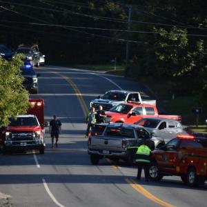Incident scene in Owls Head. (Photo by Sarah Thompson)