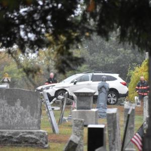 Lateral view of car from a distance