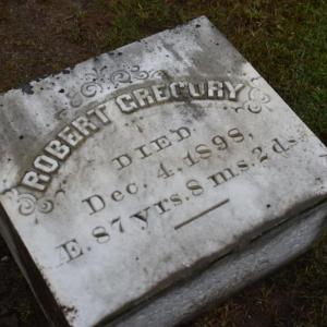 Closeup of headstone