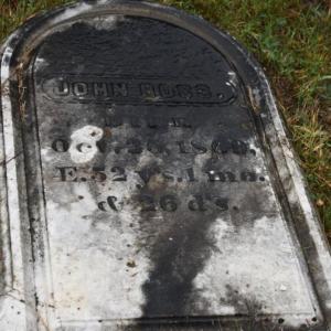 Closeup of headstone