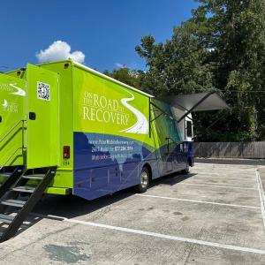 The mobile treatment unit from one angle 