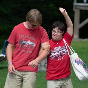 (Then) Gareth Robinson of Auburn (L) and Michael Thibodeau of Woolwich. (Photo courtesy Pine Tree Camp)