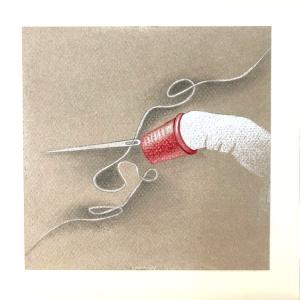 “Protect 1” by Lesia Sochor, charcoal, colored pencil. (Photo courtesy Local Color Gallery) “Protect 1” by Lesia Sochor, charcoal, colored pencil. (Photo courtesy Local Color Gallery)