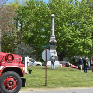 Warren FD helped with traffic control at this year's Memorial Day celebration in Warren. (File photo by Sarah Thompson) Warren fire truck parked near a Memorial Day event in Warren