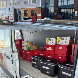 Weekend Meals being delivered to schools. (Photo courtesy AIO)