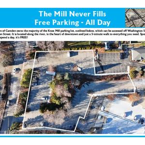 Free parking at the Knox Mill