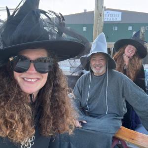 People dressed as witches