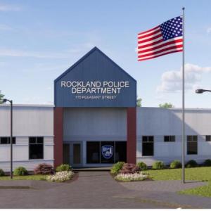 Proposed design of a new police station to be located at 170 Pleasant Street. (Photo from Chief Tim Carroll's powerpoint presentation, Oct. 6, 2025) Proposed design of a new police station