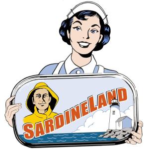 (Photo courtesy Belfast Historical Society & Museum) Sardineland logo