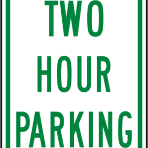 Two Hour Parking sign