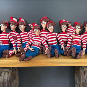 Waldo dolls on a shelf