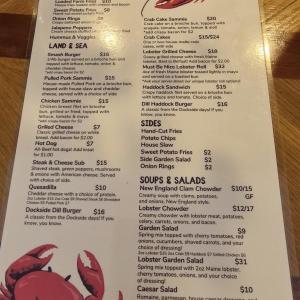 The new menu. Photo by Kay Stephens