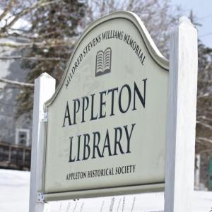 Appleton Library sign
