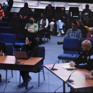 Livestream feed of a portion of a City Council meeting