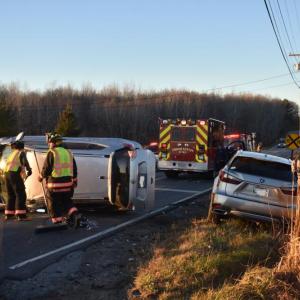 Crash scene looking west from Thomaston Street.