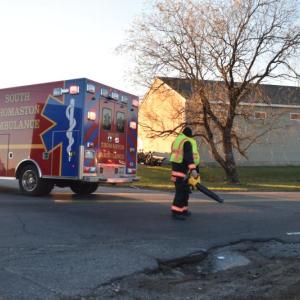 Ambulance and firefighter