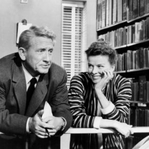 Spencer Tracy and Katherine Hepburn in Desk Set. (Photo courtesy Strand Theatre)   