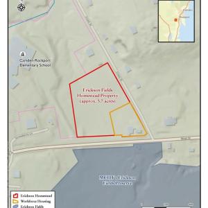 Erickson Fields Homestead map (Image courtesy Maine Coast Heritage Trust)