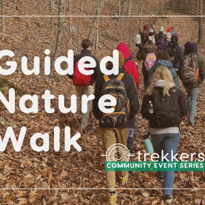 Photo of students walking a trail, Trekkers Community Event Series