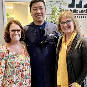 Dentist, patient, support person