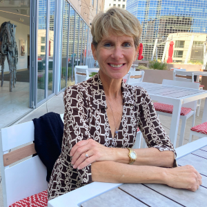 Woman sitting at a table