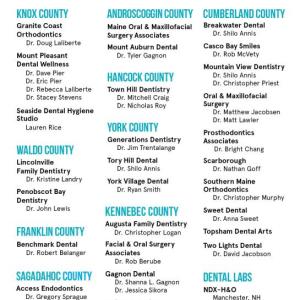 updated Finding Our Smiles list of dental donors