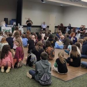 Students gather at a homeschooling conference