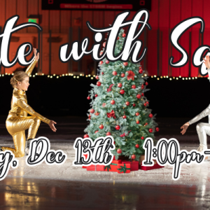 Skate with Santa, Saturday Dec 13th, 1:00-2:30pm
