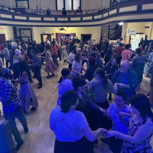 room full of dancers