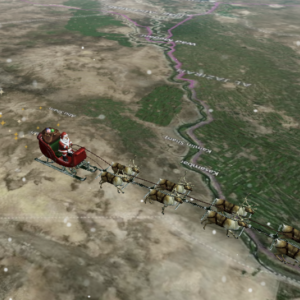 The U.S. North American Aerospace Defense Command, in collaboration with Canadian tracking teams, are trying to keep an eye on Santa, but he has his magical ways. (Image courtesy NORAD)