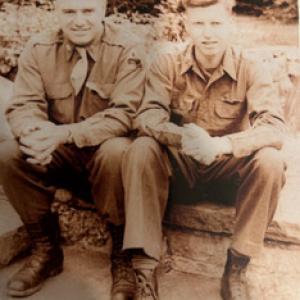 Father and son in uniform