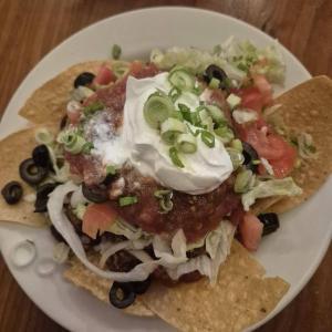 My Fiesta Salad with Chicken Chili. Photo by Kay Stephens