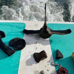 Parts, equipment on stern