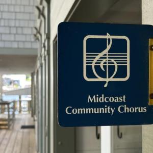 Midcoast Community Chorus sign