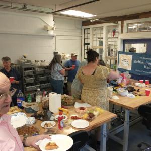 Maine Community Radio League's gathering at WBFY-LP in Belfast. Photo by Rachel Albury