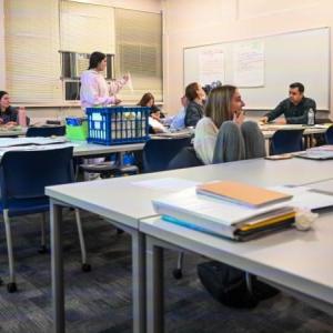 students attending a UMaine class.