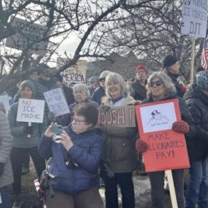 Protesters in Rockland (Photo courtesy Greg Marley)