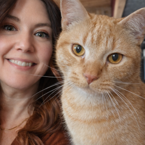 Natalie and Pumpkin. Photo courtesy Natalie Dame